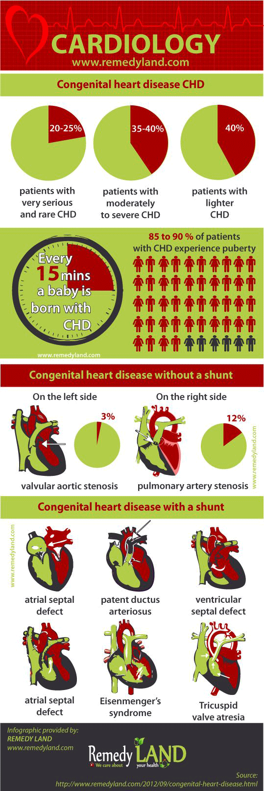 Congenital heart disease infographic