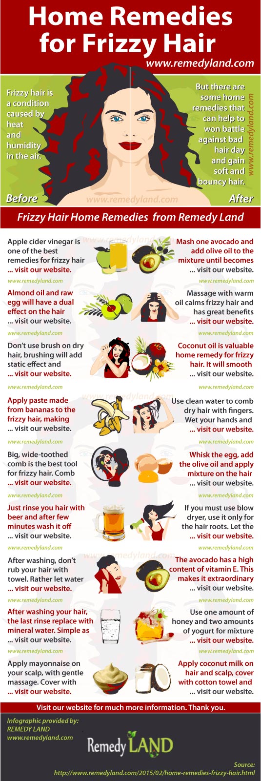 Frizzy Hair Home Remedies for Managing a Dry, Brittle, Unruly Hair - Remedy  Land